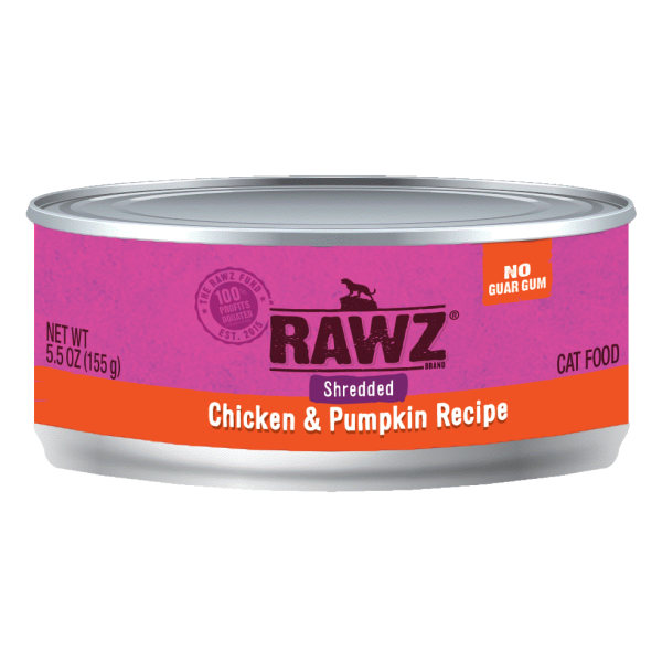 Rawz Shredded Chicken & Pumpkin Cat Food 雞肉及南瓜肉絲貓罐頭 85g 